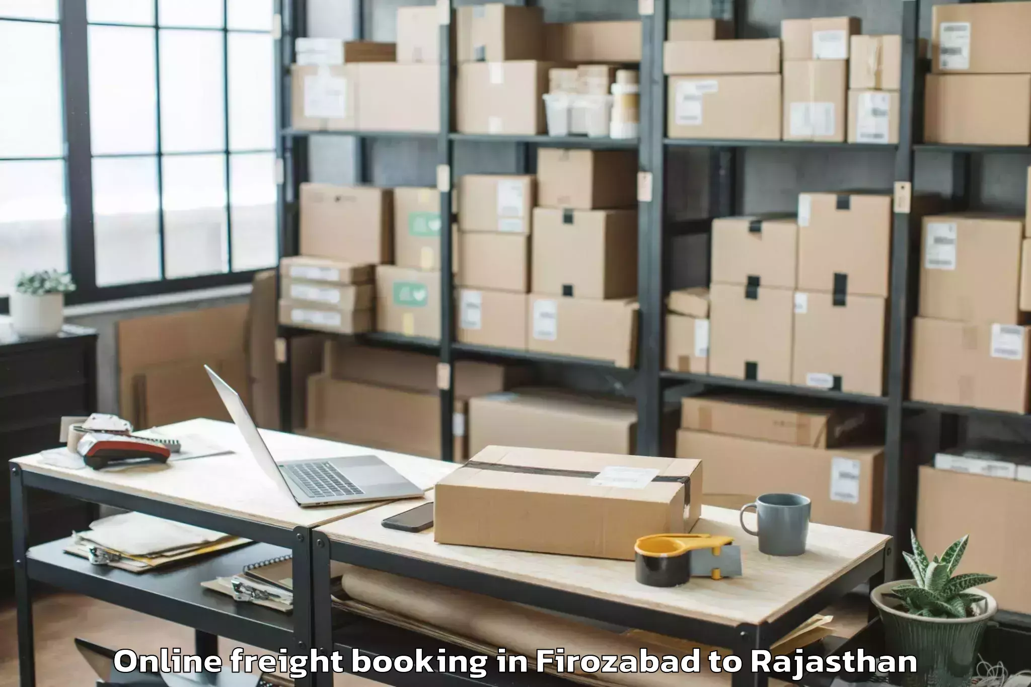 Hassle-Free Firozabad to Opjs University Churu Online Freight Booking